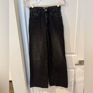 Cotton On Black Relaxed Wide Leg Jeans